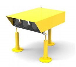 Aerei bianchi rossi della guida di indicatori luminosi del percorso di approccio di precisione del LED
